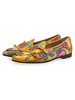 Mocassins homme loafers broderie jaune