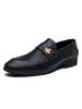 Mocassins Hommes Plats à Cuir Synthétique avec Bout Rond Décors avec Boucles Unicolore Mocassins Hommes Plats