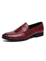 Mocassins Hommes Plats Imprimés à Cuir Synthétique avec Bout Rond Décors avec Franges Unicolore Mocassins Hommes Plats