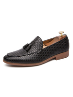 Mocassins Hommes Plats Imprimés à Cuir Synthétique avec Bout Rond Décors avec Franges Unicolore Mocassins Hommes Plats