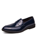 Mocassins Hommes Plats Vernis à Cuir Synthétique avec Bout Rond Unicolore Mocassins Hommes Plats