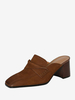 Mocassins mules pour femmes talon épais bout carré mules dos nu