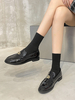 Mocassins noirs à enfiler femmes mocassins à talons