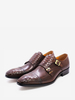 Mocassins pour hommes à boucle et bout carré en cuir de vachette avec boucle et sangle pour chaussures Oxford doccasion
