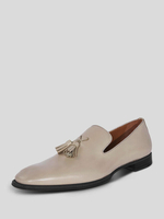 Mocassins pour hommes à enfiler bout carré pompon chaussures de bal de mariage