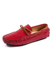 Mocassins pour hommes Chaussures à enfiler à bout rond en cuir PU