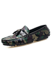 Mocassins pour hommes Chaussures confortables en cuir PU Détails en métal Motif dillustration Mocassins à enfiler