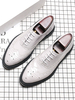 Mocassins pour hommes Chaussures confortables en cuir PU Slip-On en cuir blanc
