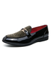 Mocassins pour hommes confortables en cuir PU détails en métal illustration à enfiler