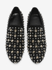 Mocassins pour hommes en cuir à rivets et à pointes pour bal de fin dannée et mariage