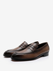 Mocassins pour hommes en cuir de vache à enfiler Brwon chaussures de mariage de bal