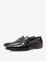 Mocassins pour hommes en cuir de vachette Chaussures habillées classiques chics