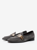 Mocassins pour hommes en cuir de vachette et daim gris avec bride à moine pour bal de promo et mariage