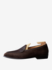 Mocassins pour hommes en cuir suédé marron à bout rond pour bal de fin dannée et mariage