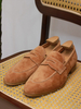 Mocassins pour hommes en cuir suédé marron Chaussures de bal de mariage
