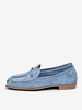 Mocassins pour hommes en daim à bout rond en cuir à enfiler Chaussures décontractées rétro Penny