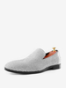 Mocassins pour hommes en daim blanc froid avec strass en cristal chaussures à enfiler pour bal de fin dannée mariage