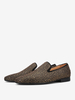 Mocassins pour hommes en daim doré avec strass chaussures à enfiler pour bal de fin dannée mariage