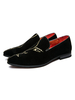 Mocassins pour hommes Slip-On Artwork Round Toe Suede Leather Chaussures pour hommes