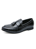 Mocassins pour hommes Slip-On Monk Strap Bout rond en cuir PU