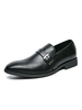 Mocassins pour hommes Slip-On Monk Strap Bout rond en cuir PU