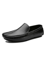 Mocassins pour hommes Slip-On Monk Strap Bout rond en cuir PU
