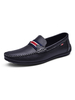 Mocassins pour hommes Slip-On Monk Strap Round Toe PU Leather Black Casual Flat Shoes