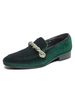 Mocassins pour hommes Slip-On Monk Strap Velvet Round Toe Synthétique Chaussures habillées en cuir