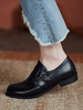 Moccasins Plates Femmes à Cuir Synthétique avec Bout Rond Décors avec Boucles Métals Unicolore