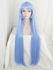 Mon héros académique Cosplay perruque BNHA Hado Nejire japonais Anime Blunt Bang bleu longue perruque Halloween