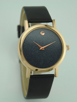 Montre à Quartz rond cadran en cuir Style Simple mode analogique bracelet féminin