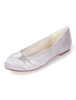 Mère de la mariée chaussures satin gris bout rond strass Slip On Wedding Invité Chaussures de mariage