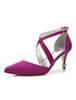 Mère De La Mariée Chaussures Satin Pointu Orteil Criss Cross Mariage Invité Chaussures De Mariée Chaussures