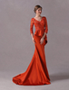 Mère des robes de mariée Peplum volants dentelle Applique Satin perlé sirène formelle robe de soirée avec le train