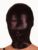 Métallique brillant Black Mask avec la bouche douverture à glissière Déguisements Halloween