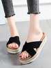 Mule avec Plateforme Sandales Femme Bicolores