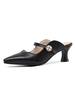 Mules à Bout Pointu Pantoufles À Talons Bas Femmes Chaussures Taille Plus