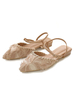 Mules & Sabots abricot bout pointu boucle cheville plat Textile Haut-Été Chaussures Femmes Sadals