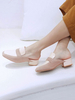 Mules à talons carrés Femmes Mocassins à bout carré