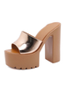 Mules à talons en cuir PU pour femmes