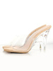 Mules à talons en PVC pour femmes