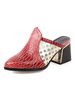 Mules pour femmes; bout pointu; bleu marine; chaussures à talons hauts