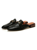 Mules Sandales Femmes à Cuir Synthétique avec Bout Rond Décors avec Boucles Unicolore Mules Sandales Femmes