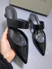 Mules Talons Hautes Petites avec Bout Pointu Femmes à Cuir Synthétique Unicolore Pantoufles Mules