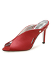 Mules V-cut pour femmes Peep Toe Backless Stiletto Heel Shoes