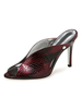Mules V-cut pour femmes Peep Toe Backless Stiletto Heel Shoes
