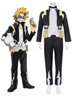 My Hero Academia Cosplay Denki Kaminari Costumes Gilet Pantalon Noir Polyester Déguisements Halloween
