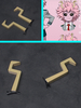 My Hero Academia Cosplay Mina Ashido costume accessoire or clair Déguisements Halloween
