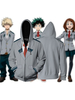 My Hero Academia Cosplay Sweat à capuche gris clair My Hero Academia Cosplay Déguisements Halloween