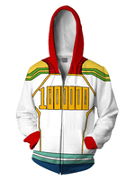 My Hero Academia Cosplay Sweat à capuche imprimé 3D Blanc My Hero Academia Déguisements Halloween